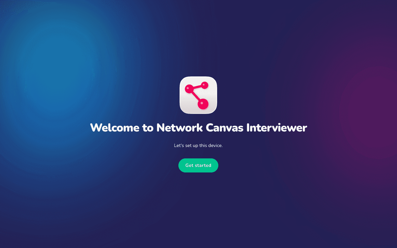 The Interviewer welcome screen